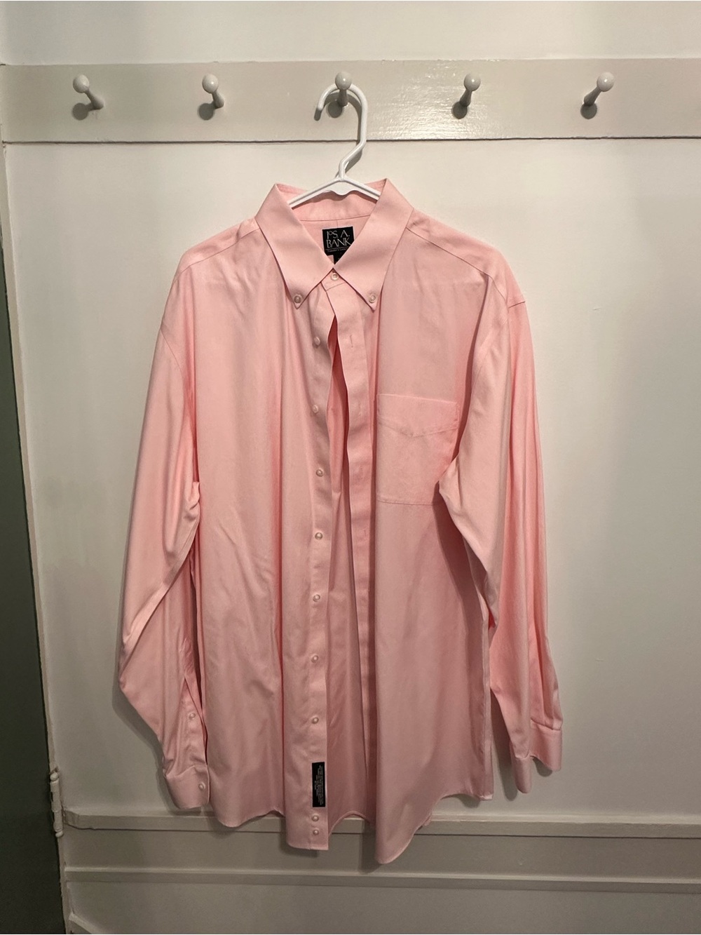 Jos. A. Banks travelers collection Button-Down Men's Shirt in Light Pink 17-35